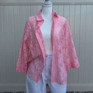 Alfred Dunner Pink Lace Top